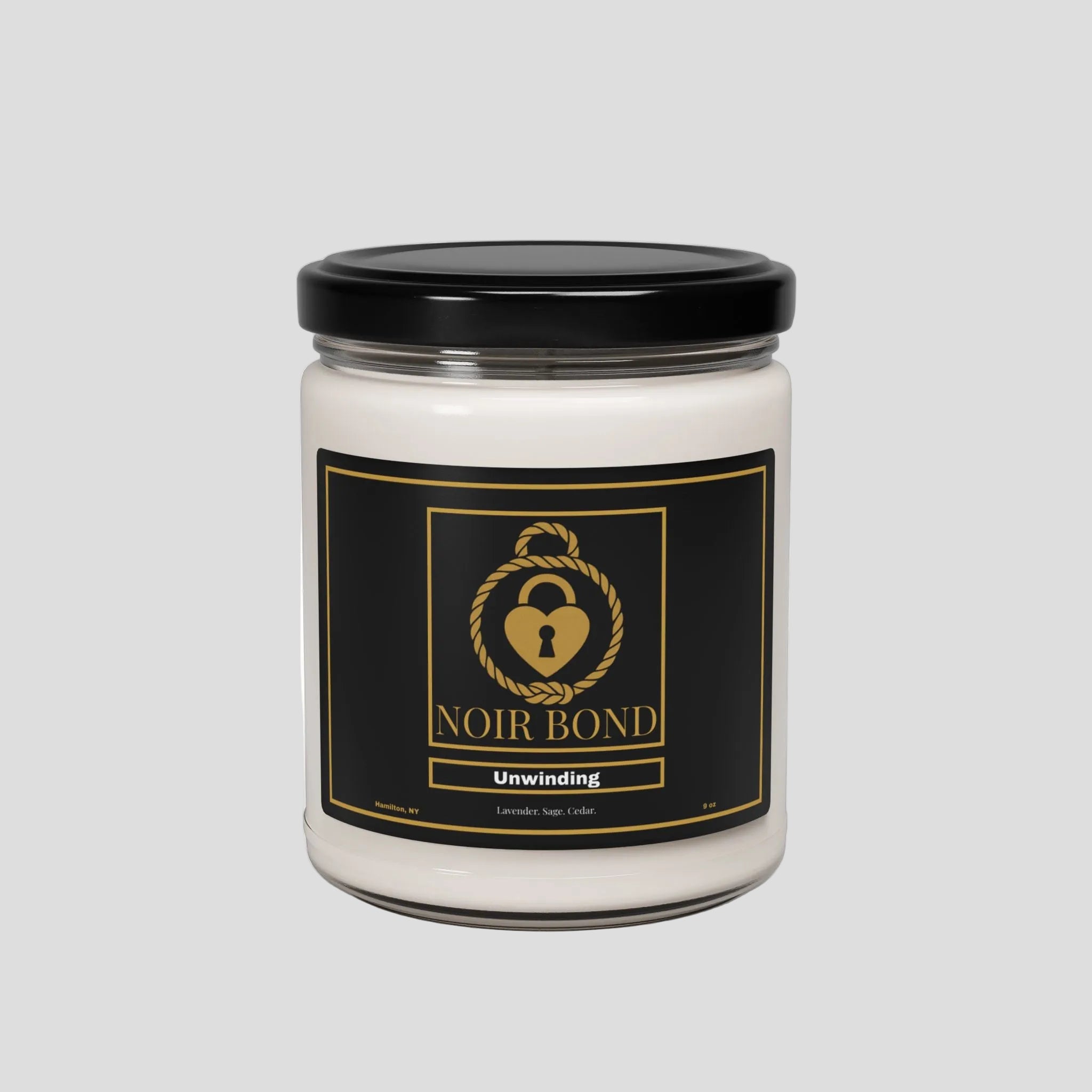 Noir Bond Scented Soy Candle — 9oz Luxury Candle