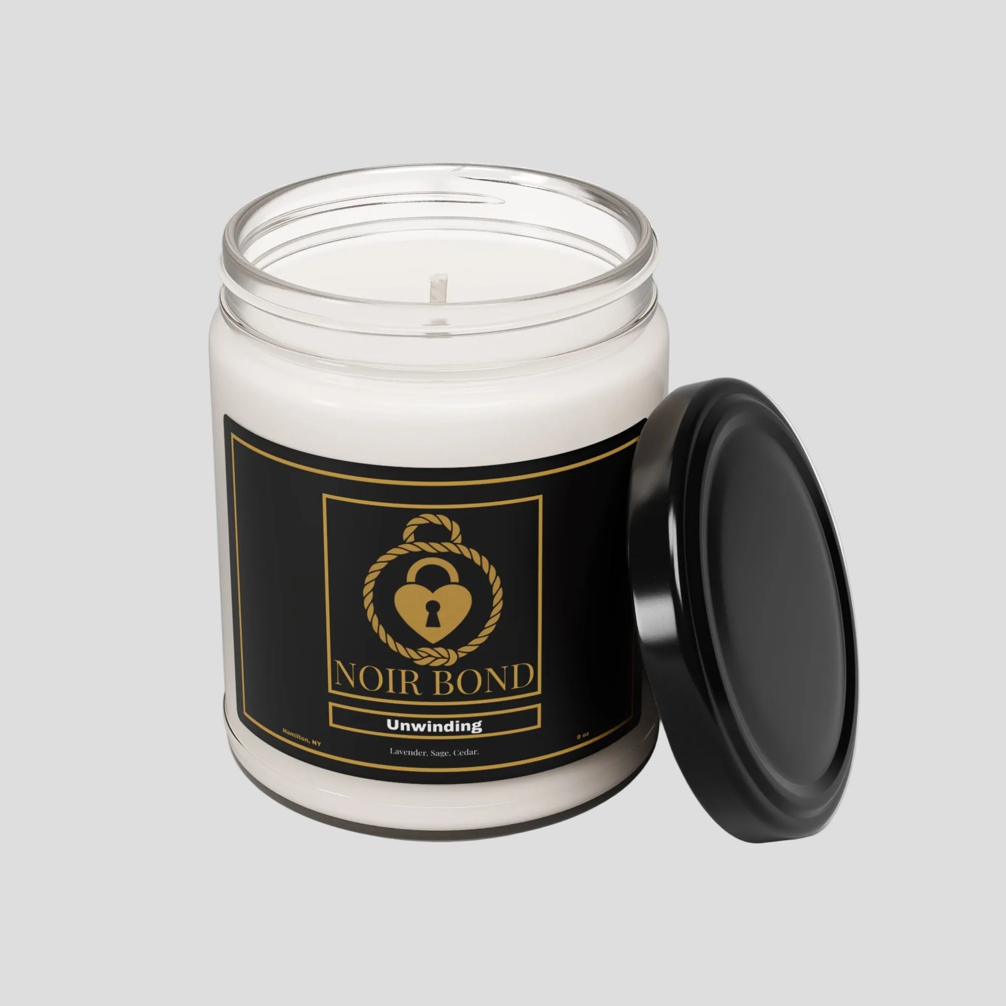 Noir Bond Scented Soy Candle — 9oz Luxury Candle