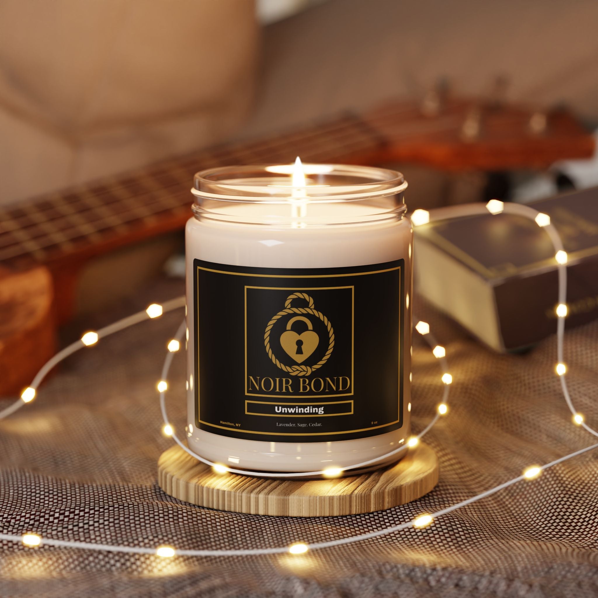 Noir Bond Scented Soy Candle — 9oz Luxury Candle