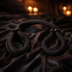 Silk Rope Love Cuffs - Black