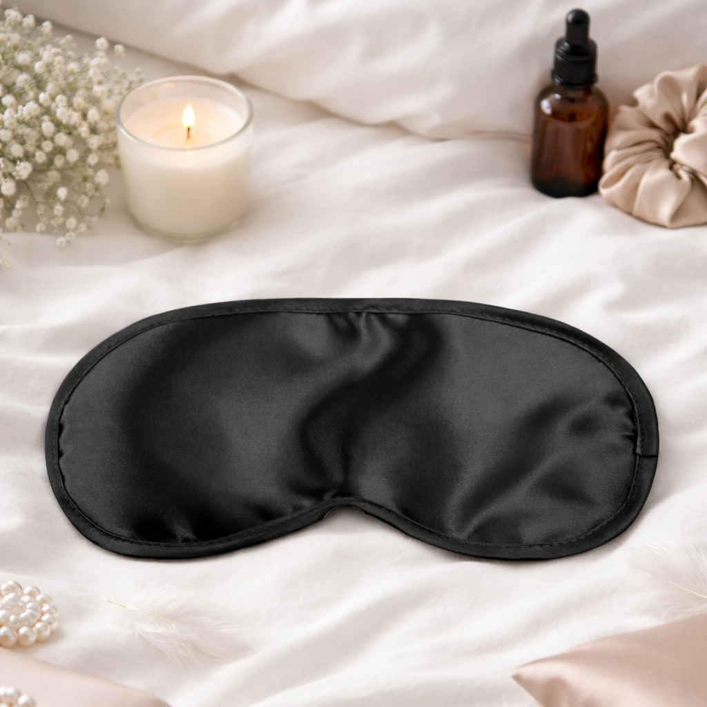 Satin Love Mask - Black